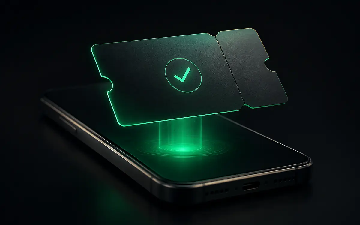 Digitální vstupenka v telefonu